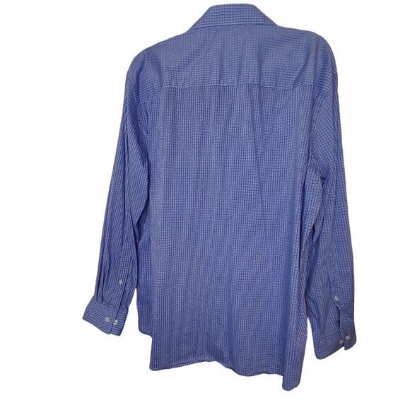Kenneth Cole Reaction Men's Blue Checkered Long-Sleeve Button-Down Shirt Size XL - Picture 11 of 11